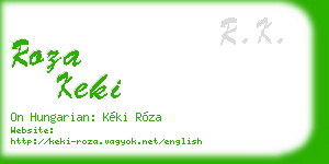 roza keki business card